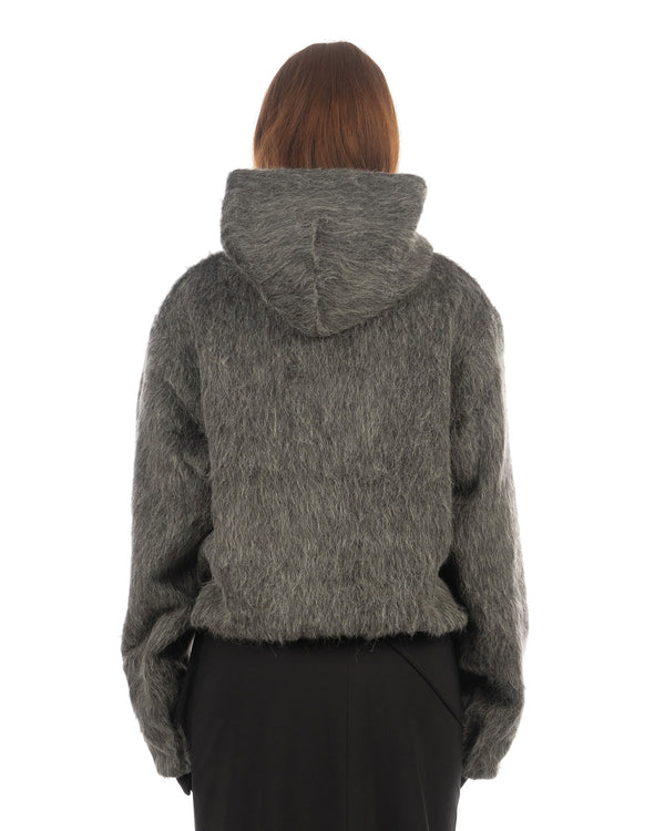 Heliot Emil | Pantheon Alpaca Hoodie Black / Grey - Concrete