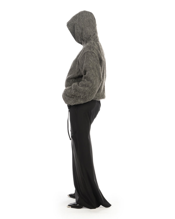 Heliot Emil | Pantheon Alpaca Hoodie Black / Grey - Concrete