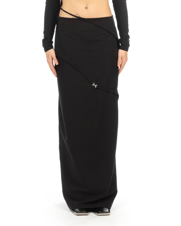 Heliot Emil | Strap Technical Skirt Black - Concrete