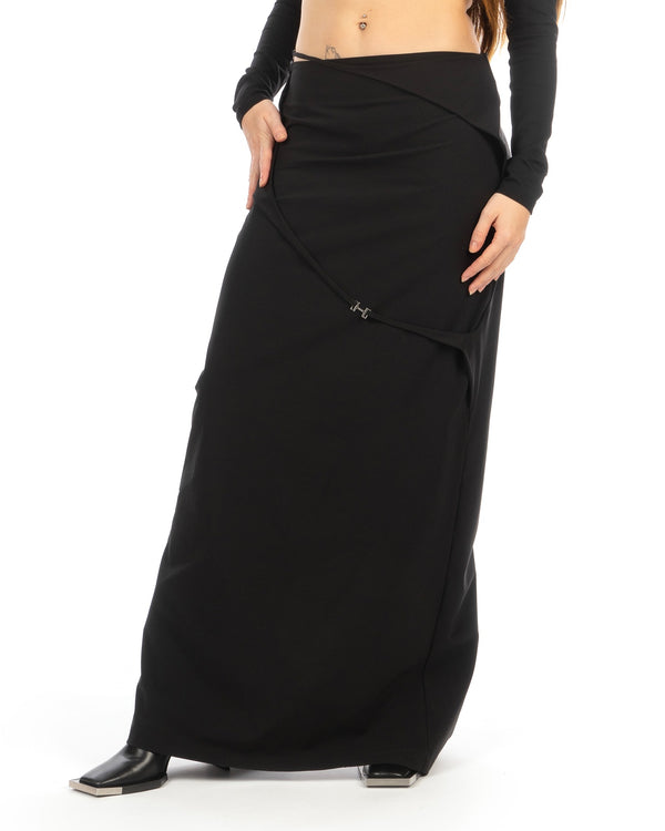 Heliot Emil | Strap Technical Skirt Black - Concrete