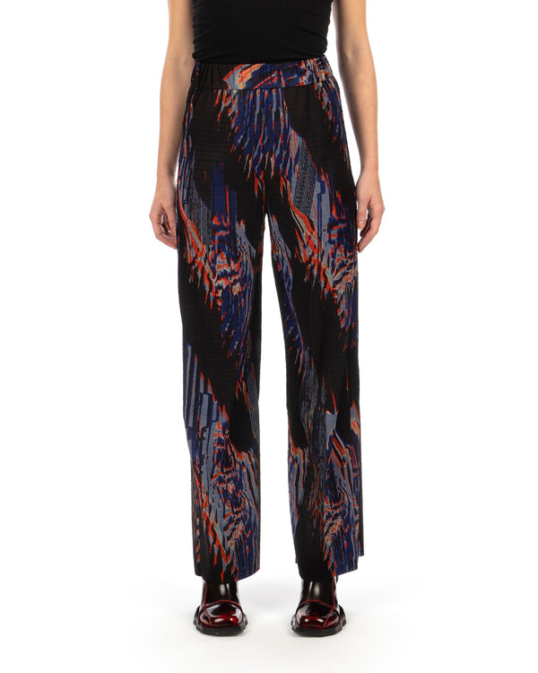 Henrik Vibskov | Silhouette Plisse Pant Blue Shadow Wing - Concrete