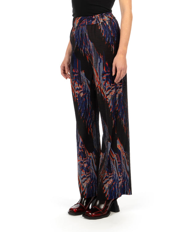 Henrik Vibskov | Silhouette Plisse Pant Blue Shadow Wing - Concrete