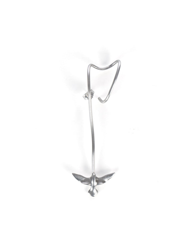 Henrik Vibskov | x Vibe Harsløf Flying Bird Earrings Silver - Concrete