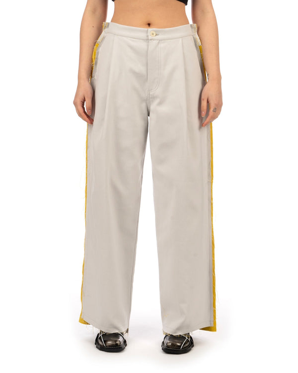 Henrik Vibskov | Flat Pants White / Yellow - Concrete