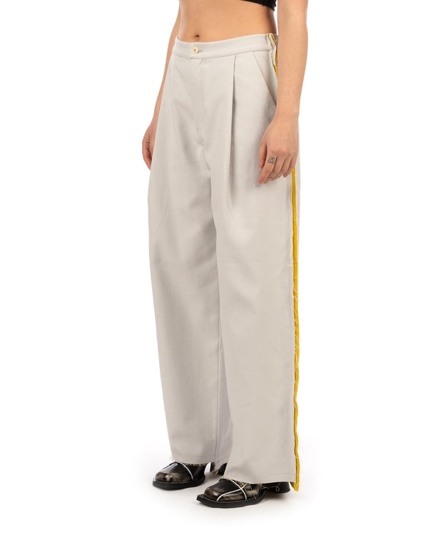 Henrik Vibskov | Flat Pants White / Yellow - Concrete