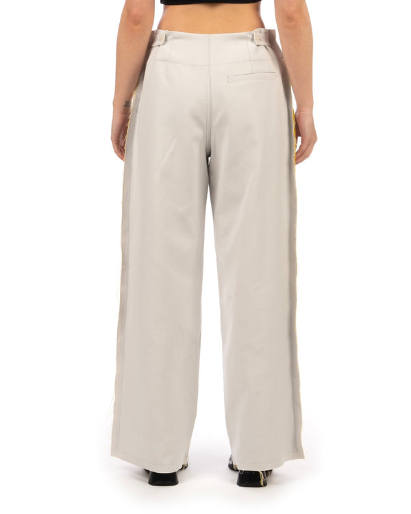 Henrik Vibskov | Flat Pants White / Yellow - Concrete