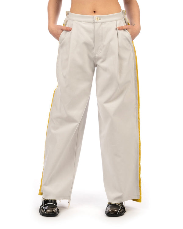Henrik Vibskov | Flat Pants White / Yellow - Concrete
