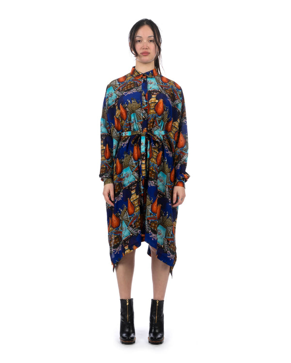 Henrik Vibskov | Square Dress Boxing Navy Collage - Concrete