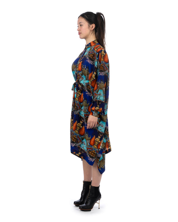 Henrik Vibskov | Square Dress Boxing Navy Collage - Concrete