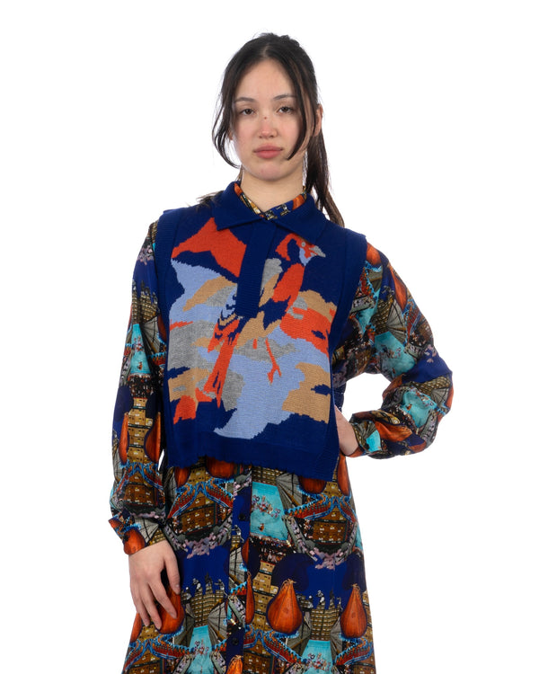 Henrik Vibskov | Square Dress Boxing Navy Collage - Concrete