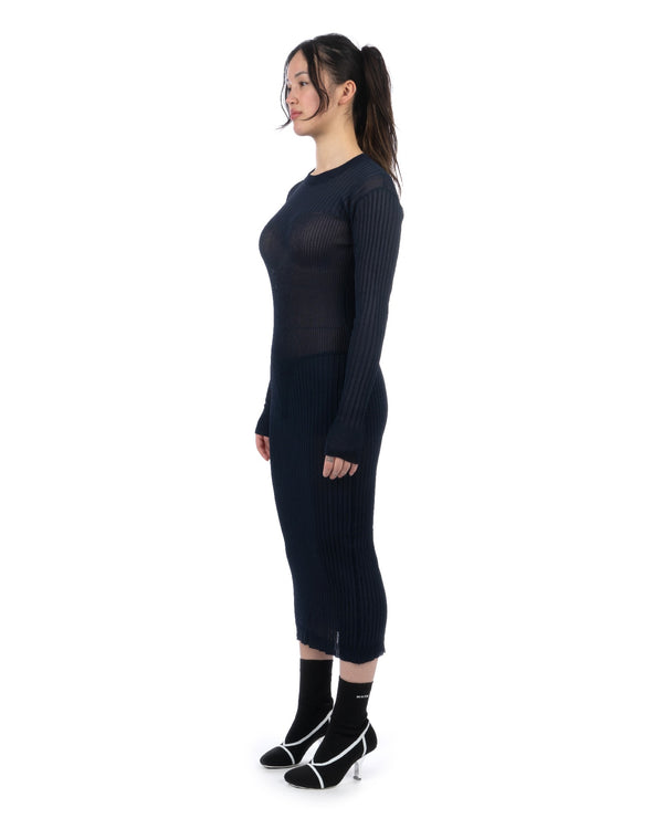 Henrik Vibskov | Bell Knit Dress Navy - Concrete