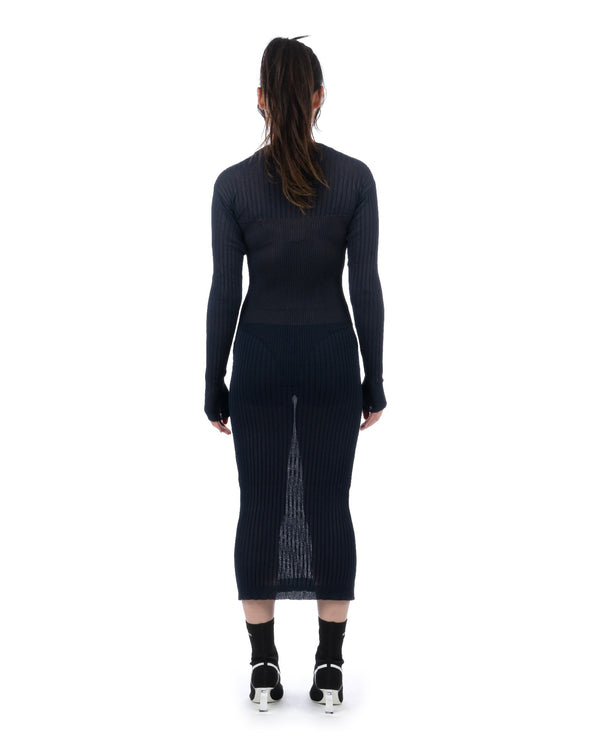Henrik Vibskov | Bell Knit Dress Navy - Concrete
