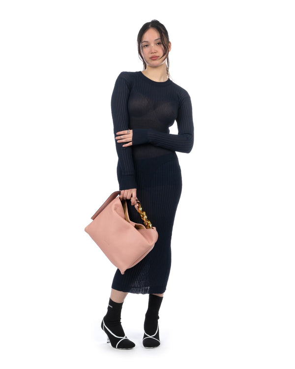 Henrik Vibskov | Bell Knit Dress Navy - Concrete