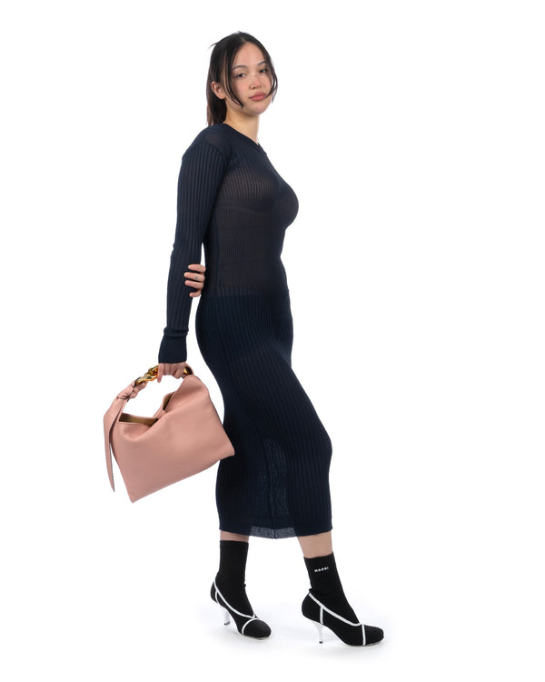 Henrik Vibskov | Bell Knit Dress Navy - Concrete