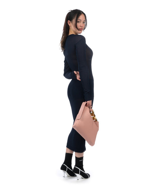 Henrik Vibskov | Bell Knit Dress Navy - Concrete