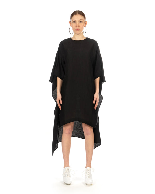Henrik Vibskov | Uncut Silk Dress Black - Concrete