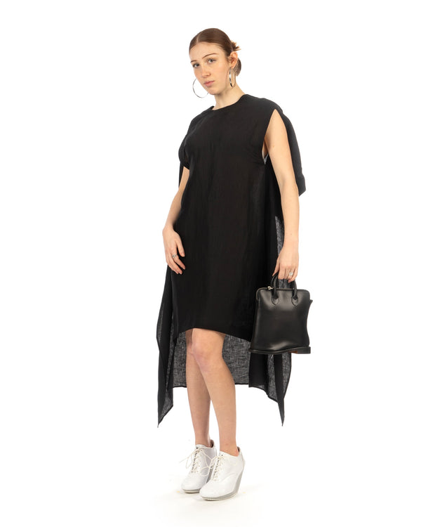 Henrik Vibskov | Uncut Silk Dress Black - Concrete