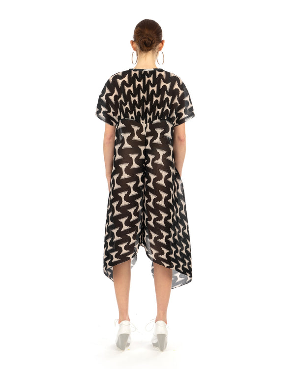Henrik Vibskov | Thumb Plisse Blouse Black White Jazzhands - Concrete
