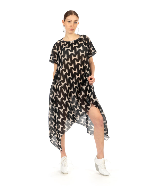 Henrik Vibskov | Thumb Plisse Blouse Black White Jazzhands - Concrete