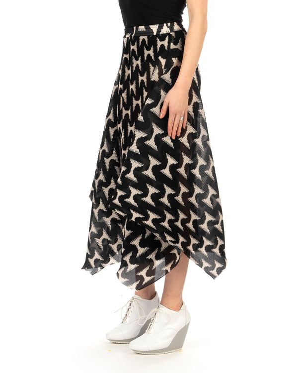 Henrik Vibskov | Wrist Plisse Skirt Black White Jazzhands - Concrete