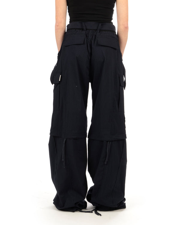 OTTOLINGER | Baggy Cargo Pants Striped Blue - Concrete