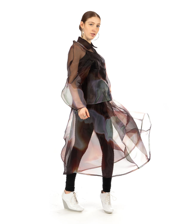 Henrik Vibskov | Octo Shirt Brown Clapping Oysters - Concrete