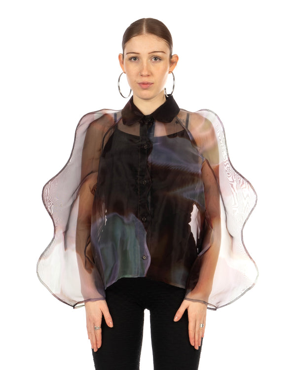 Henrik Vibskov | Octo Shirt Brown Clapping Oysters - Concrete