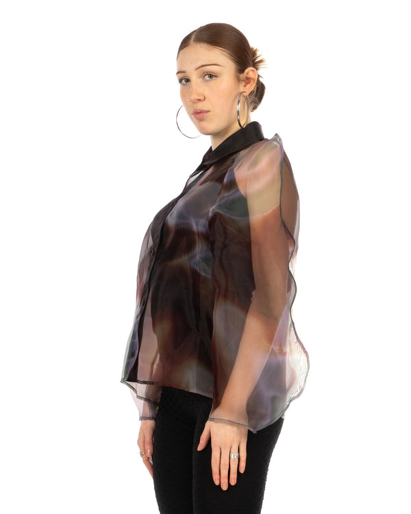 Henrik Vibskov | Octo Shirt Brown Clapping Oysters - Concrete