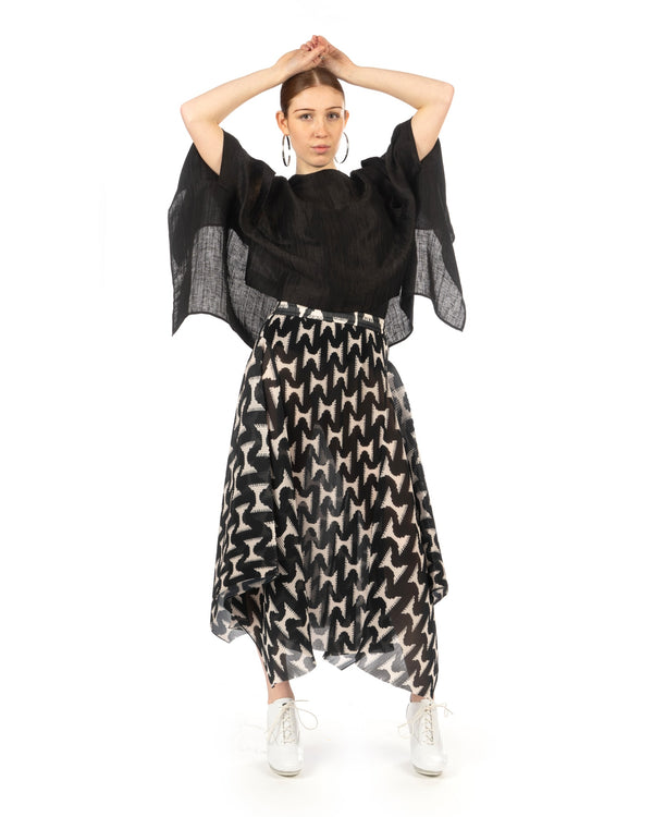 Henrik Vibskov | Uncut Silk Blouse Black - Concrete