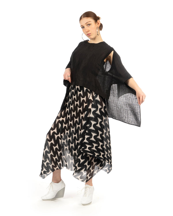 Henrik Vibskov | Uncut Silk Blouse Black - Concrete