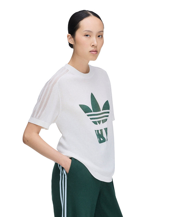 adidas | x Wales Bonner Knitted T-Shirt White - Concrete