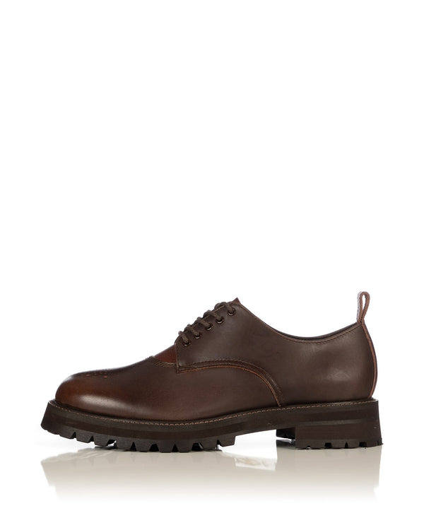 Hender Scheme | Commando Blucher Dark Brown - Concrete