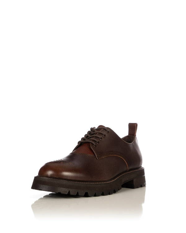 Hender Scheme | Commando Blucher Dark Brown - Concrete