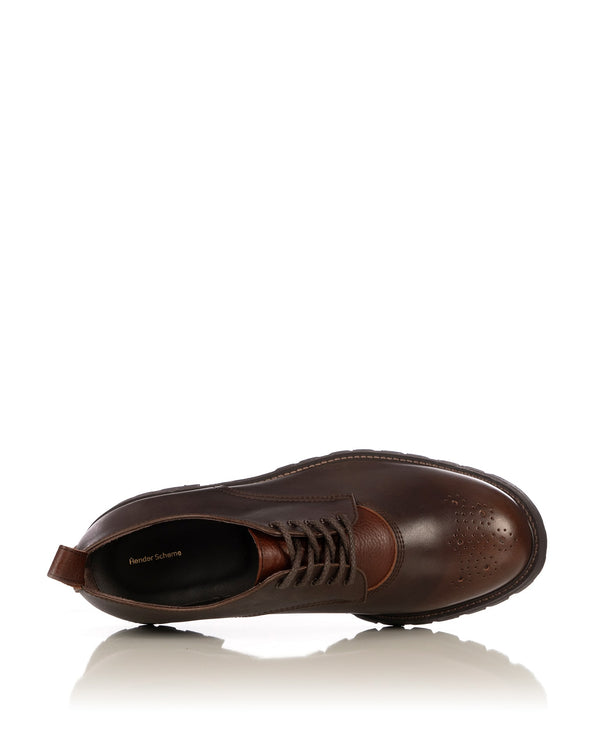Hender Scheme | Commando Blucher Dark Brown - Concrete