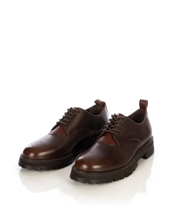 Hender Scheme | Commando Blucher Dark Brown - Concrete