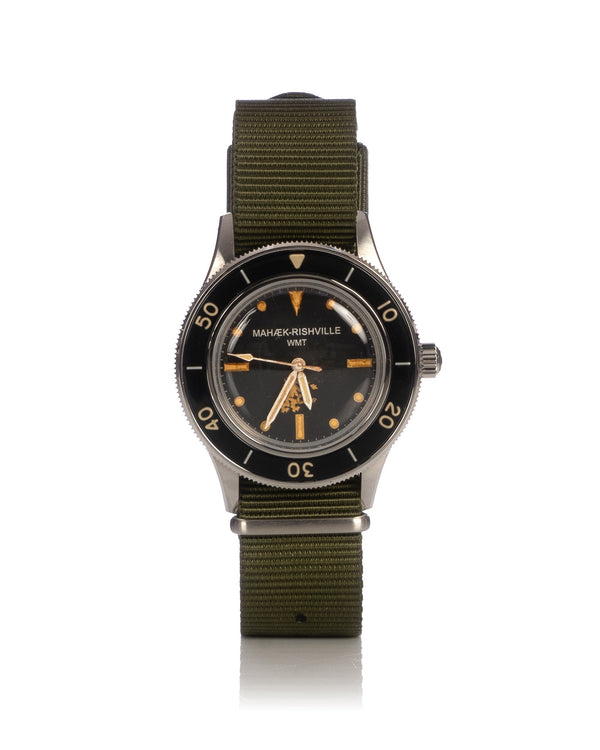 maharishi | 9372 Riverine Diver Watch Olive and Black Strap - Concrete