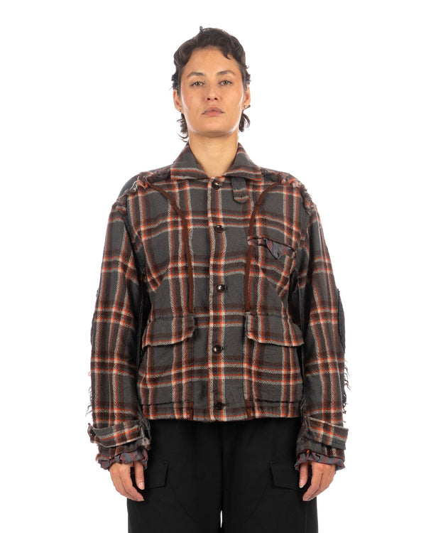 FACETASM | W Shrunken Jacket Charcoal - Concrete