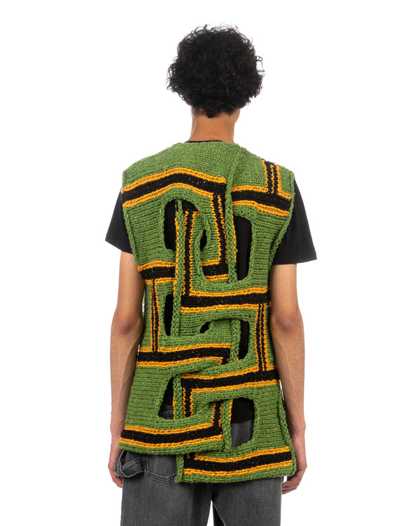 JW Anderson | Interwoven Stripe Vest Green - Concrete