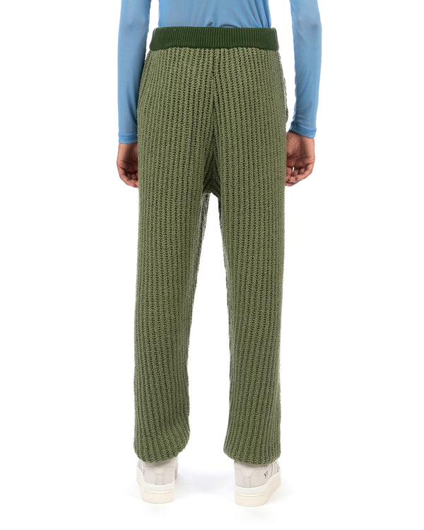 JW Anderson | Textured Track Pants Olive - Concrete