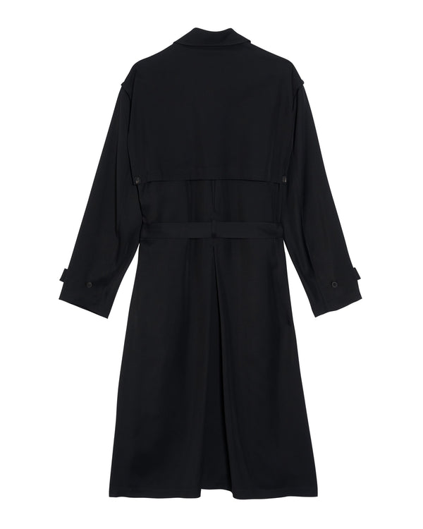 adidas Y-3 | Rayon Twill Coat Black - Concrete