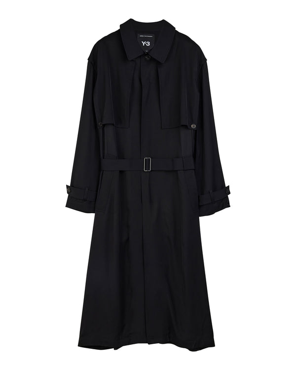 adidas Y-3 | Rayon Twill Coat Black - Concrete