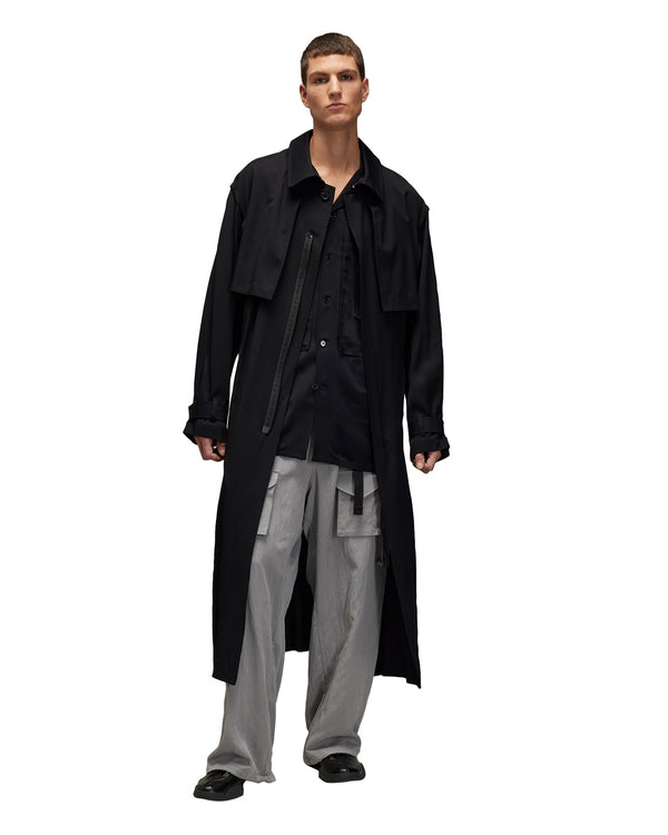 adidas Y-3 | Rayon Twill Coat Black - Concrete