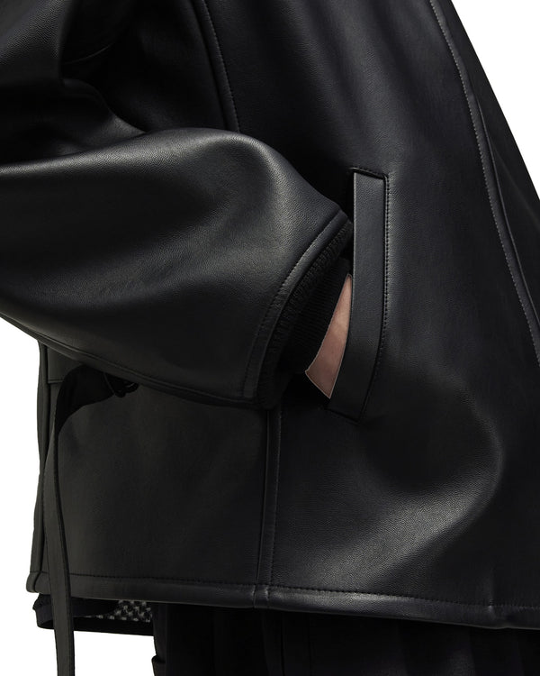 adidas Y-3 | Pleather Jacket Black - Concrete