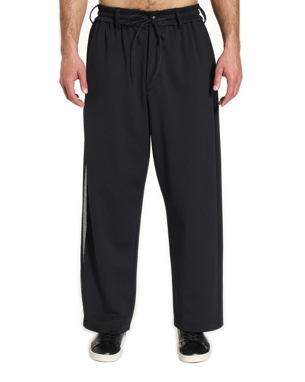 adidas Y-3 | Mesh Stripes Track Pants Black - Concrete