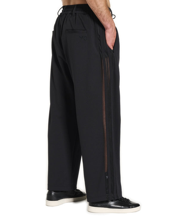 adidas Y-3 | Mesh Stripes Track Pants Black - Concrete