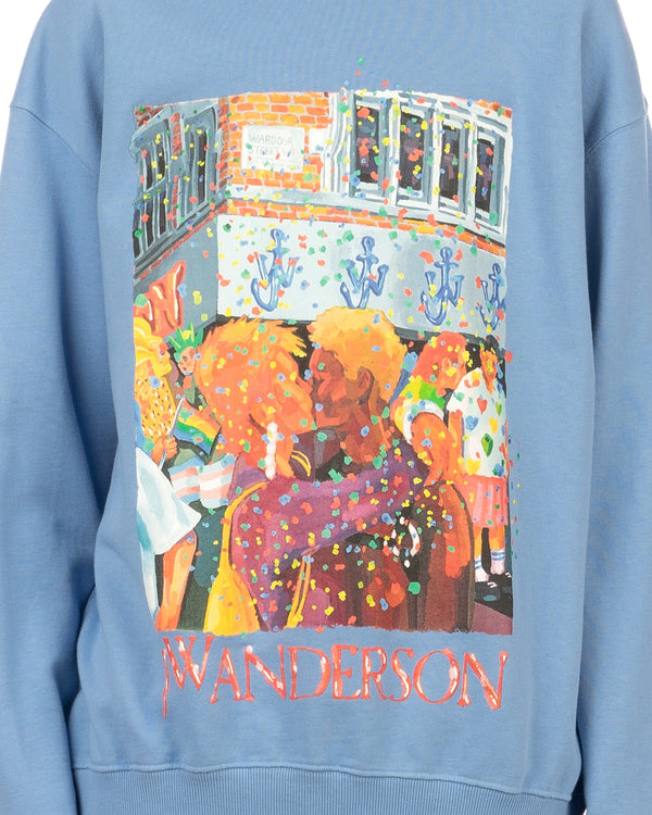 JW Anderson | 'PRIDE' Print Sweatshirt Blue - Concrete
