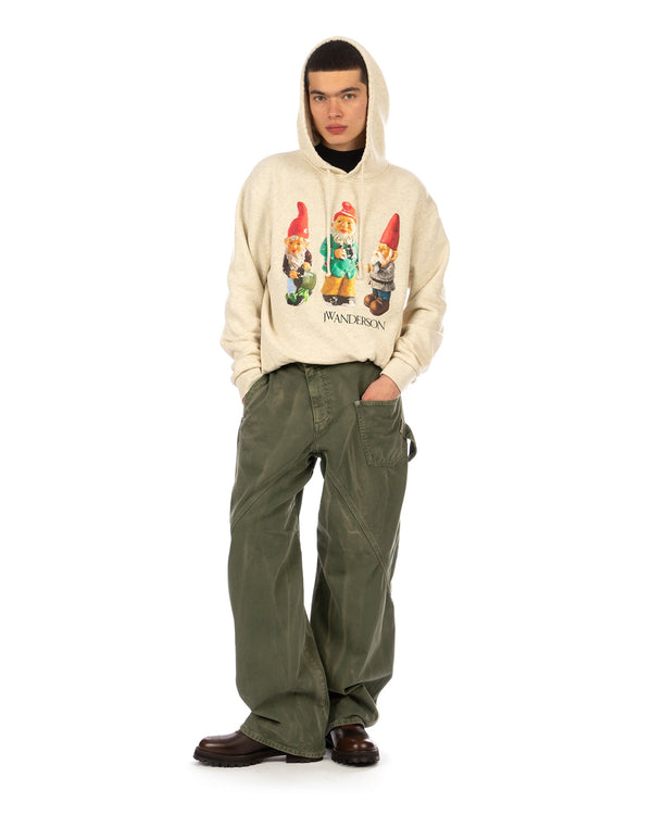 JW Anderson | Gnome Trio Hoodie Oatmeal - Concrete
