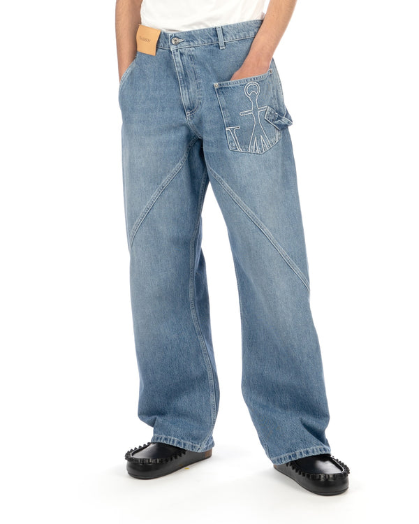 JW Anderson | Twisted Workwear Jeans Light Blue - Concrete