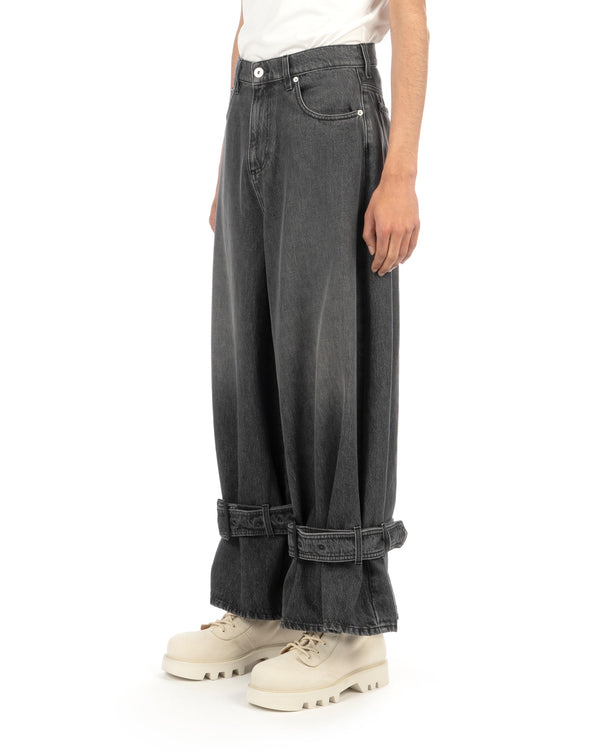 JW Anderson | Buckled Cuff Jeans Grey - Concrete