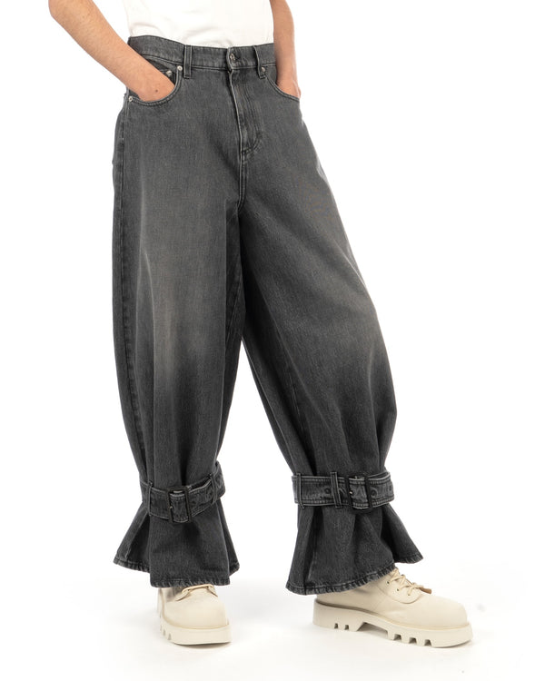 JW Anderson | Buckled Cuff Jeans Grey - Concrete